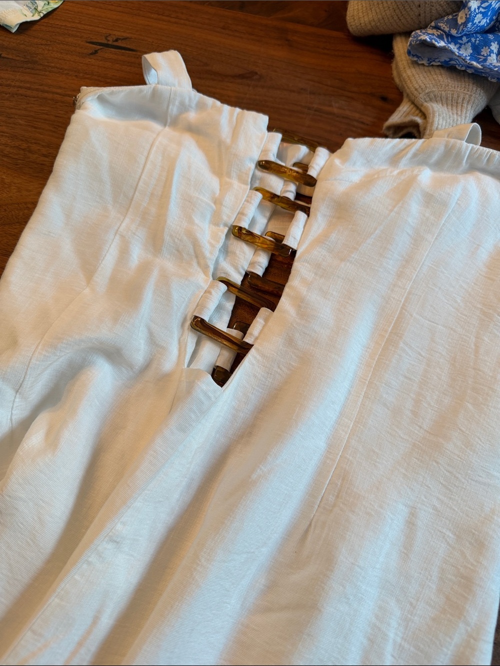 White Strappy Side-Detail Midi Dress - Picture 4 of 6